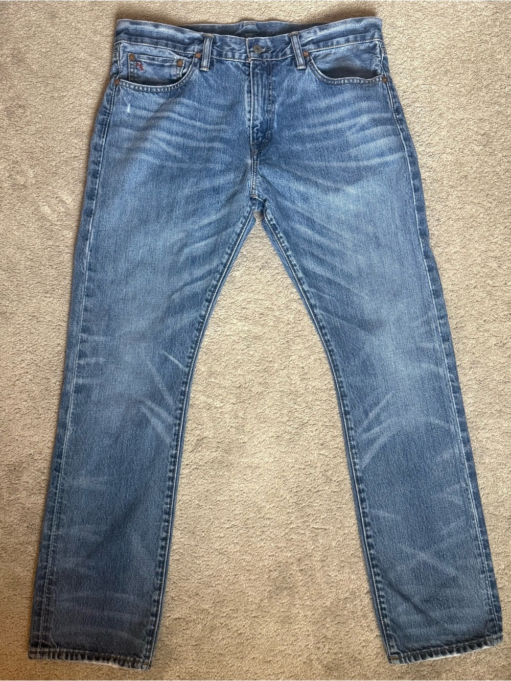 Men's Polo by Ralph Lauren 018 Slim Straight Jeans Medium Wash 34x30 Classic VTG